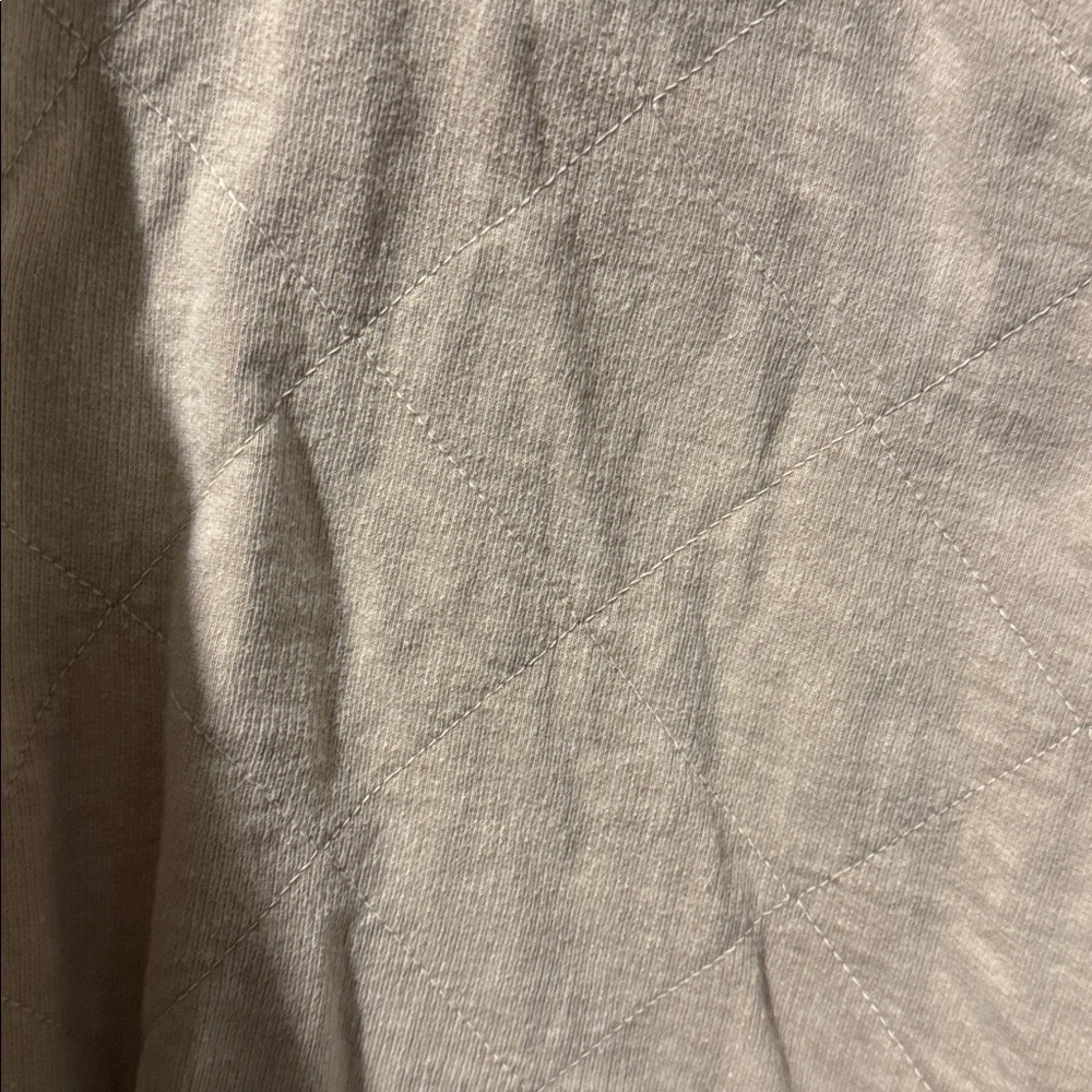 Free People Fp One Shiloh Sweatshirt Pullover Zip Oversized Ribbed sz M beige - Picture 12 of 14